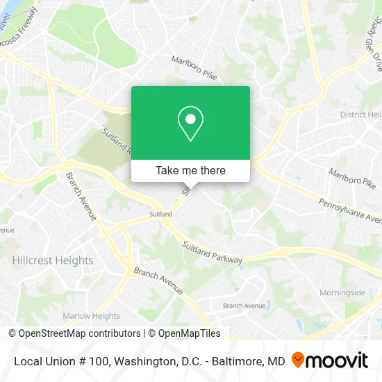 Local Union # 100 map