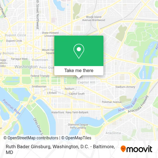 Ruth Bader Ginsburg map