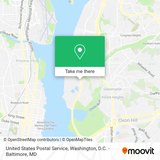 United States Postal Service map