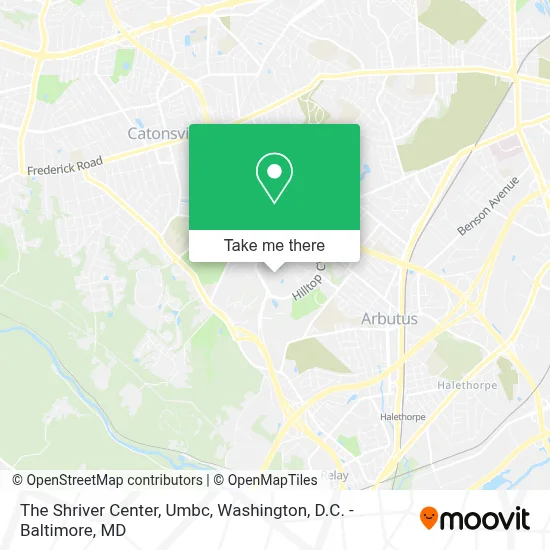 The Shriver Center, Umbc map