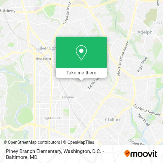 Piney Branch Elementary map