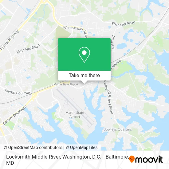 Locksmith Middle River map