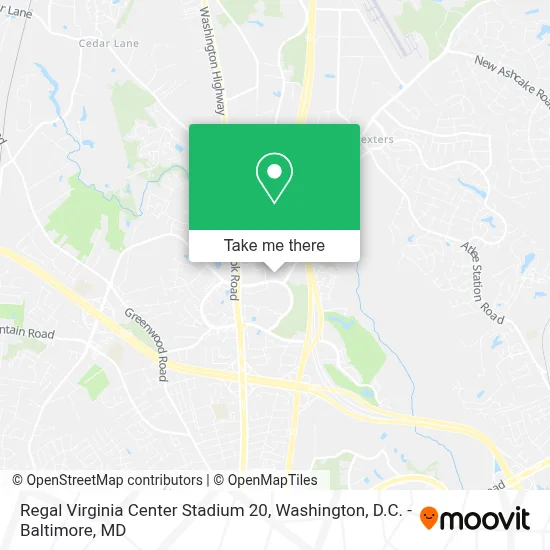 Regal Virginia Center Stadium 20 map