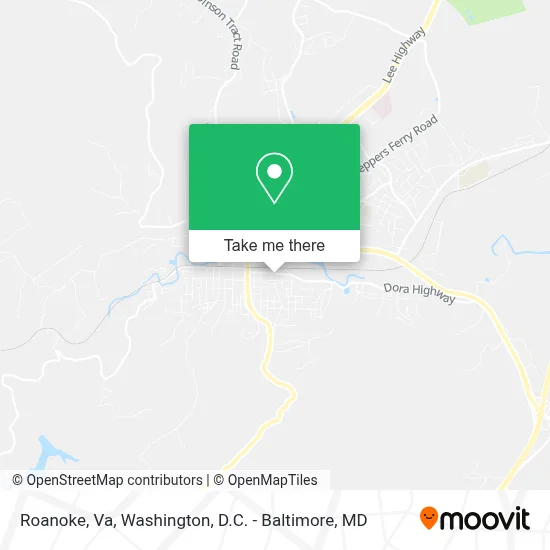 Roanoke, Va map