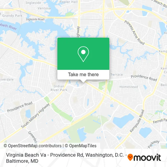 Virginia Beach Va - Providence Rd map