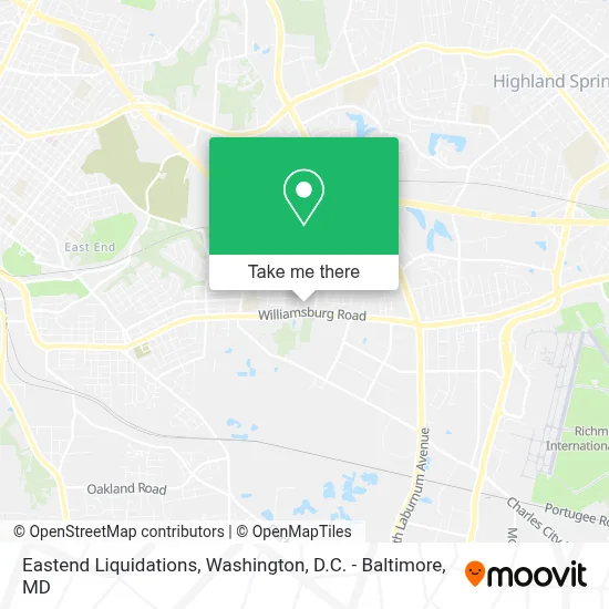 Eastend Liquidations map