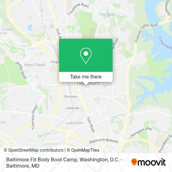Baltimore Fit Body Boot Camp map