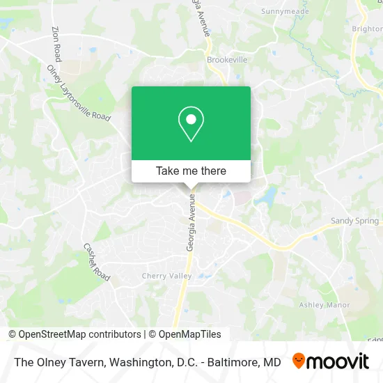 The Olney Tavern map