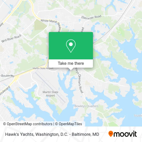 Hawk's Yachts map