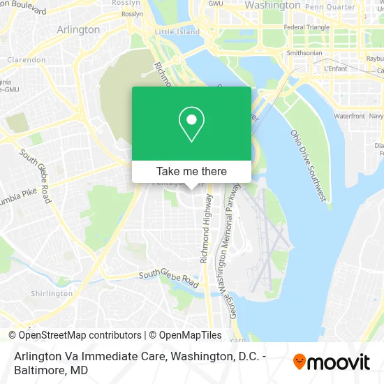 Arlington Va Immediate Care map