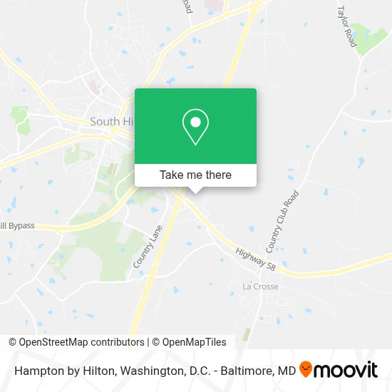 Hampton by Hilton map