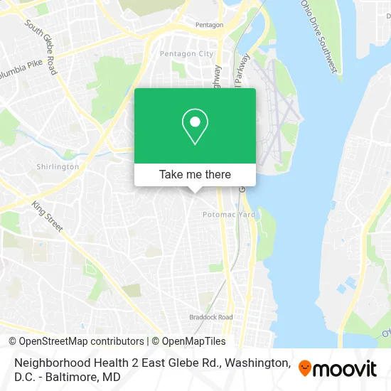Neighborhood Health 2 East Glebe Rd. map