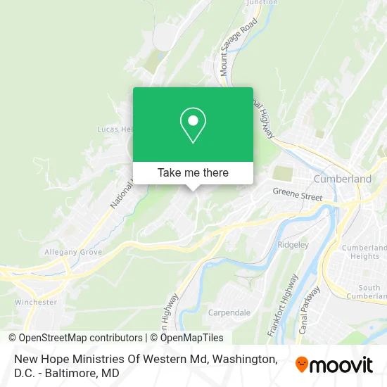New Hope Ministries Of Western Md map
