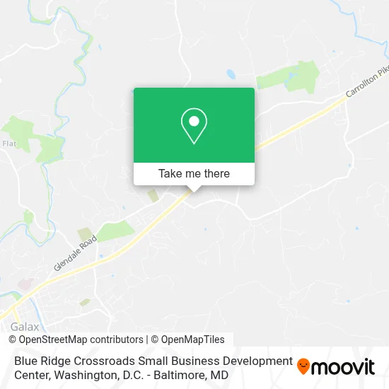 Blue Ridge Crossroads Small Business Development Center map