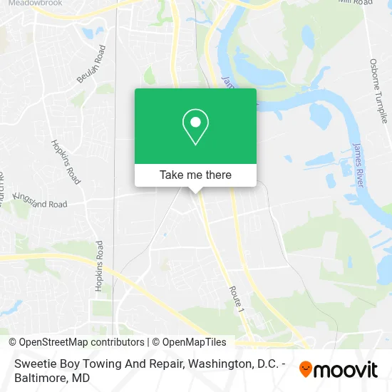 Sweetie Boy Towing And Repair map