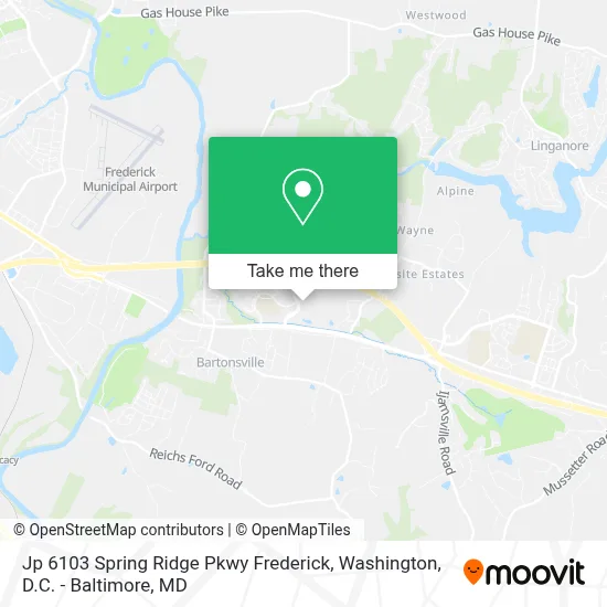 Jp 6103 Spring Ridge Pkwy Frederick map