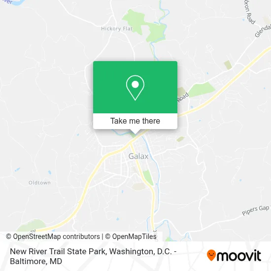 New River Trail State Park map
