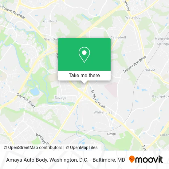 Amaya Auto Body map