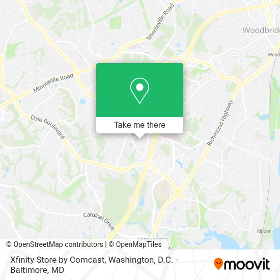 Mapa de Xfinity Store by Comcast