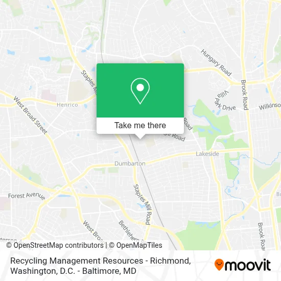 Recycling Management Resources - Richmond map