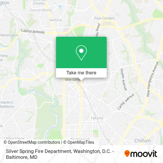 Silver Spring Fire Department map