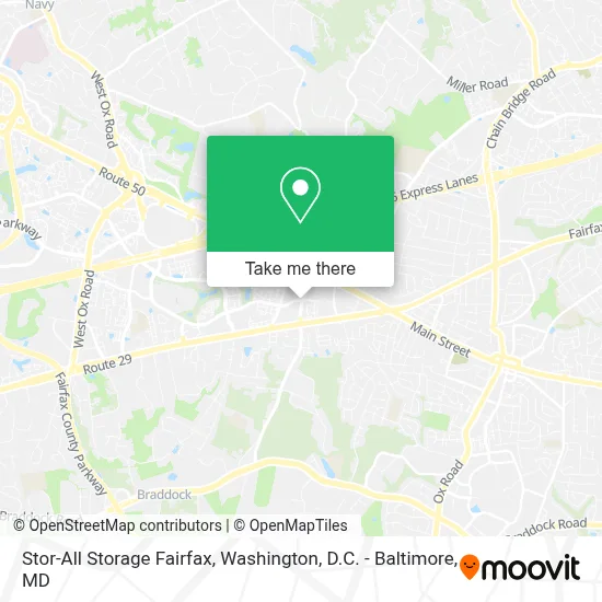 Stor-All Storage Fairfax map
