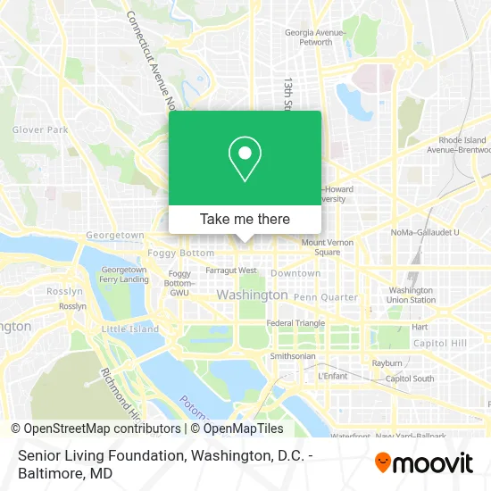 Senior Living Foundation map