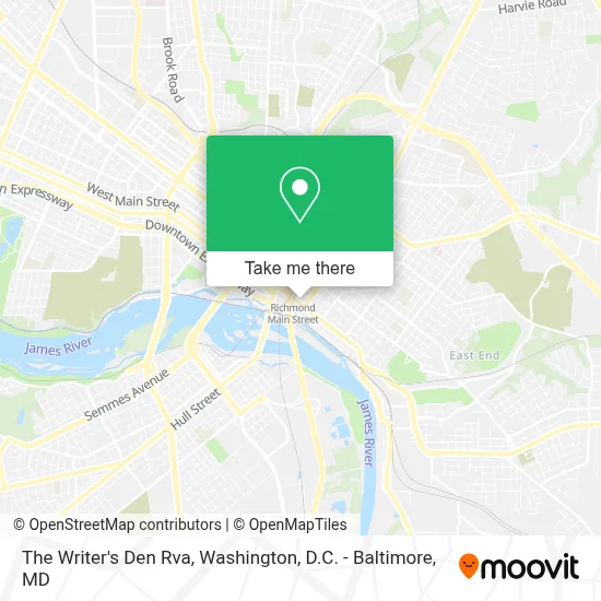 The Writer's Den Rva map