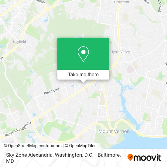 Sky Zone Alexandria map
