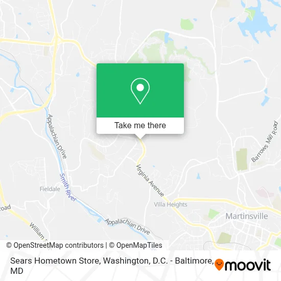 Sears Hometown Store map