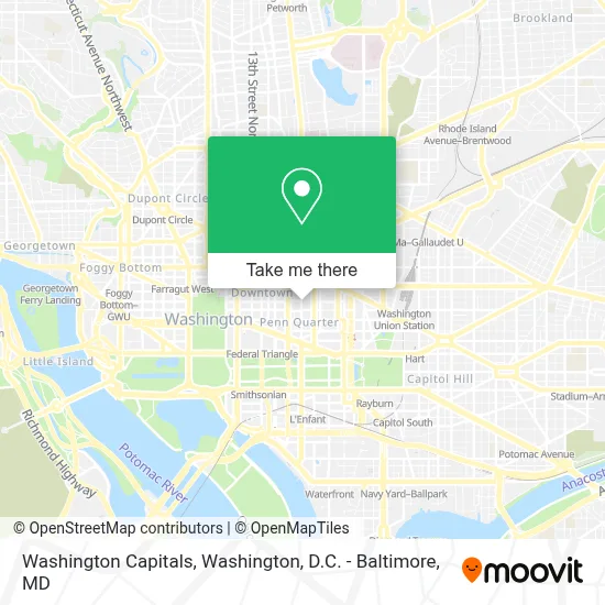 Washington Capitals map