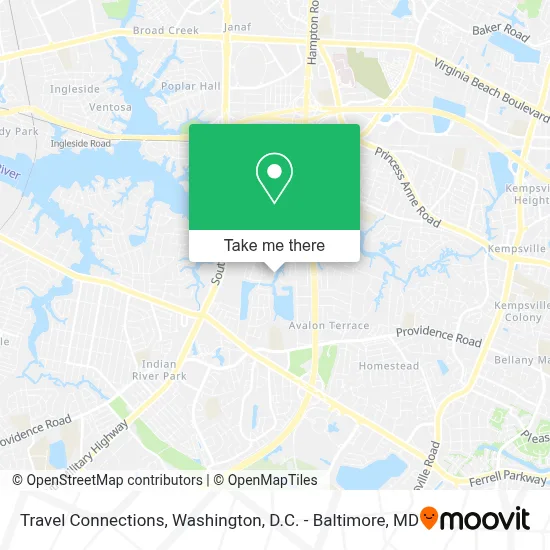 Travel Connections map