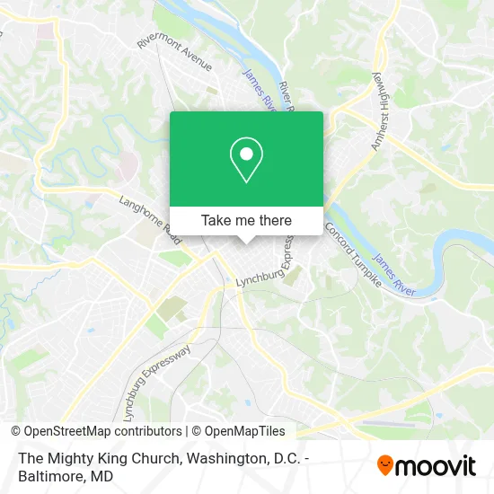 The Mighty King Church map