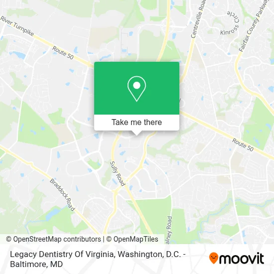 Legacy Dentistry Of Virginia map