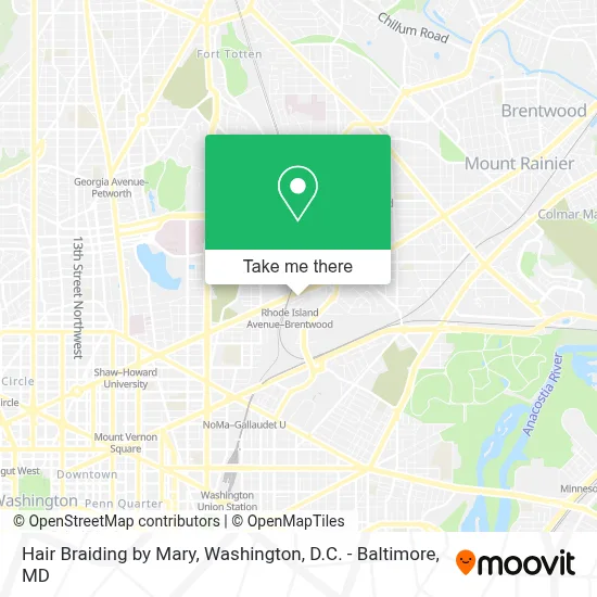 Hair Braiding by Mary map
