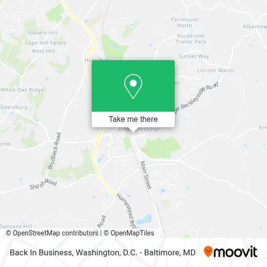 Back In Business map