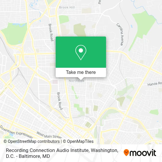 Recording Connection Audio Institute map