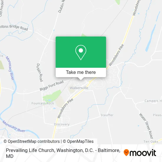 Prevailing Life Church map