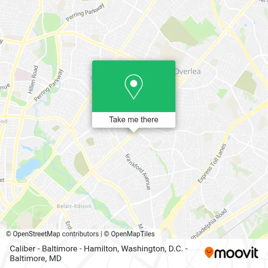 Caliber - Baltimore - Hamilton map
