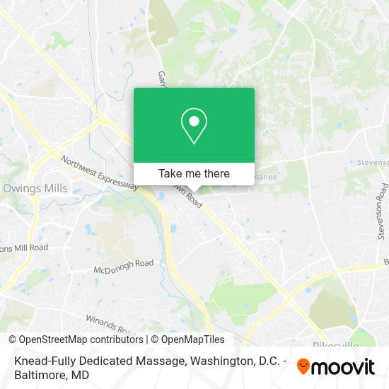 Knead-Fully Dedicated Massage map