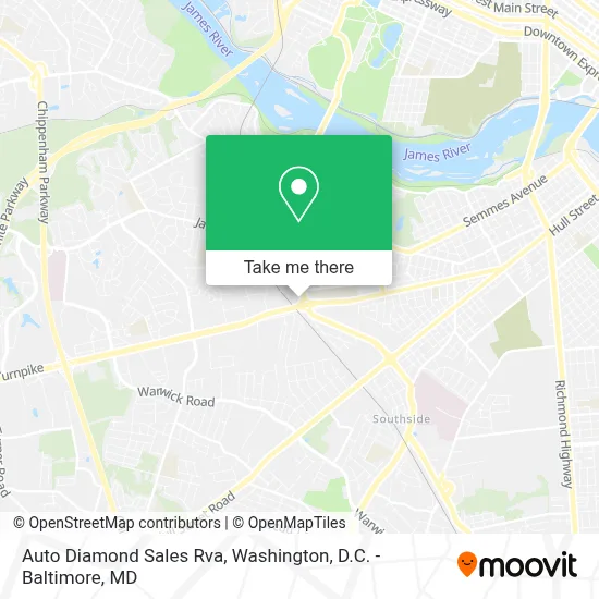 Auto Diamond Sales Rva map