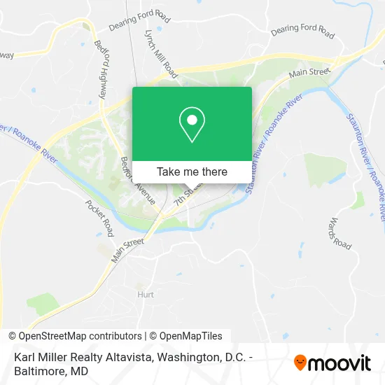Karl Miller Realty Altavista map