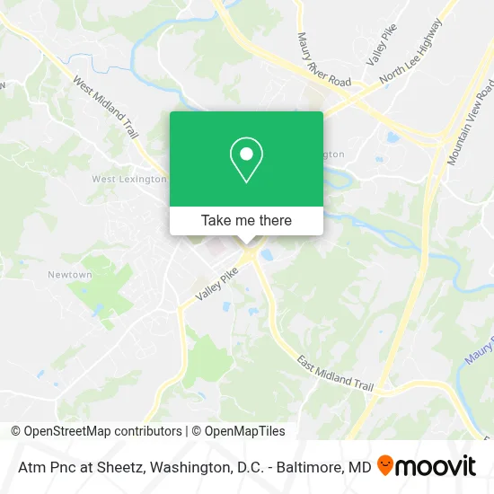 Atm Pnc at Sheetz map
