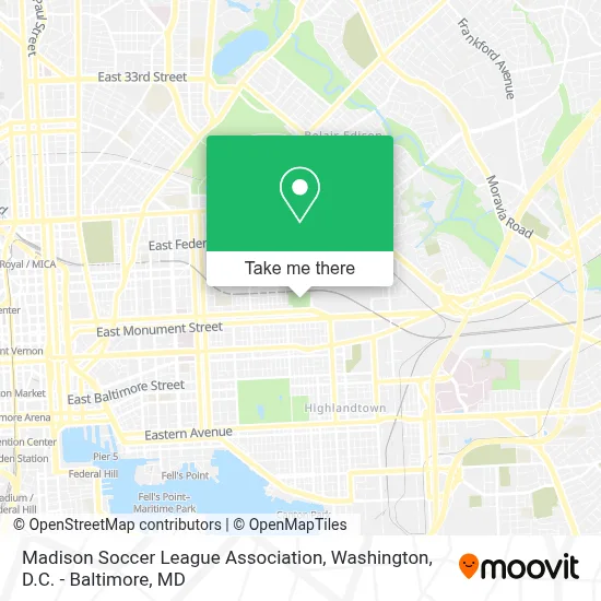 Madison Soccer League Association map
