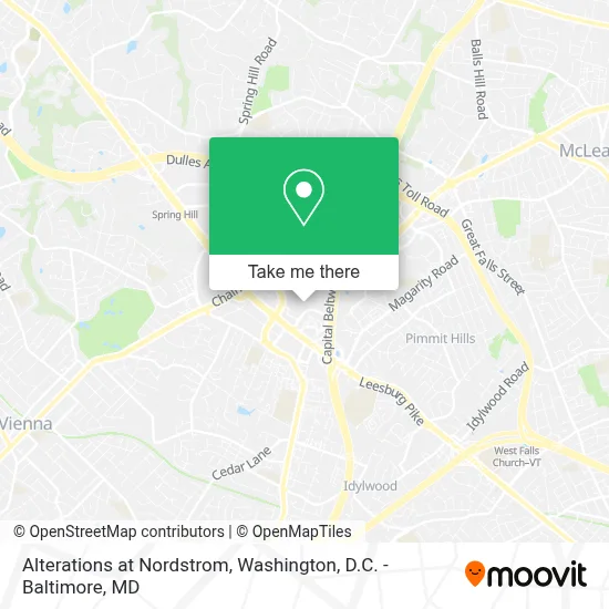 Alterations at Nordstrom map