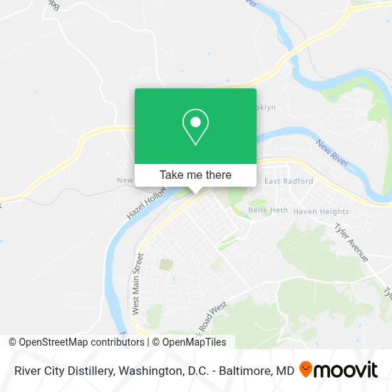 River City Distillery map