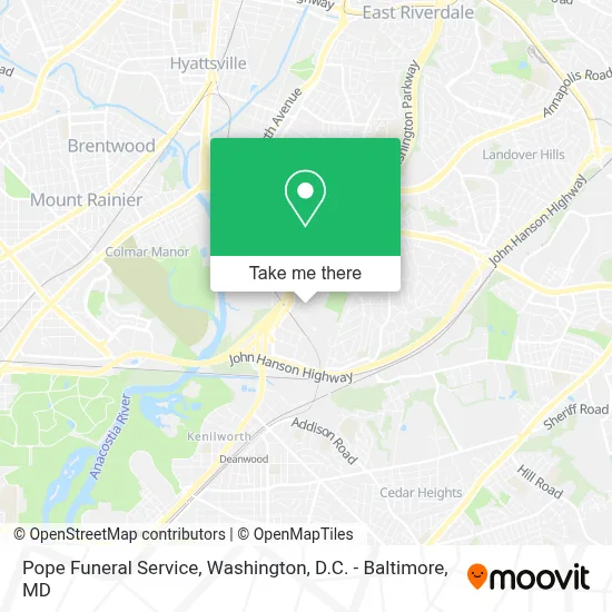 Pope Funeral Service map