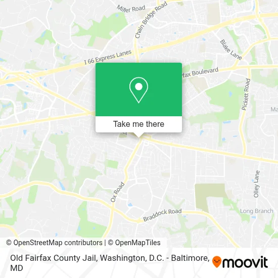 Old Fairfax County Jail map