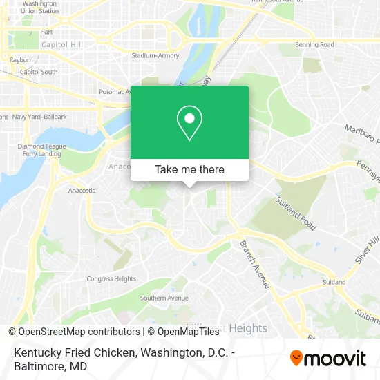 Kentucky Fried Chicken map
