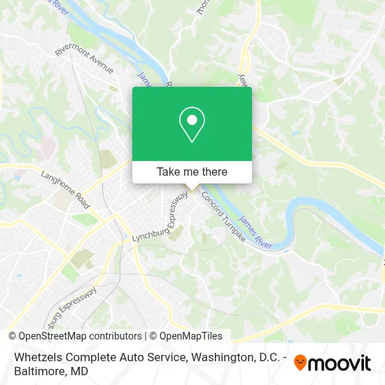 Whetzels Complete Auto Service map
